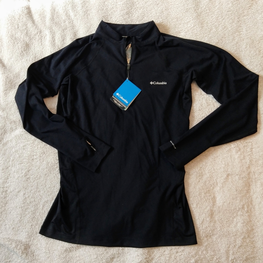 Men's Columbia Omniheat Black Half Zip Pullover